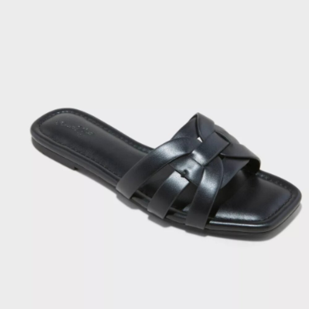 Women's Black Summer Slide Sandals